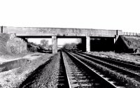 Birchwood Railway Line 1970 Road Bridge over the line carries Birchwood Lane