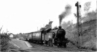 Pye Hill & Somercotes Station 19 May 1962 5.12 pm. passenger train.