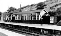 One of 3 stations within half a mile (two at Pyebridge) Pye Hill & Somercotes Station 1940