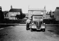T. & E. Taylor's van next to their shop at Leabrooks
