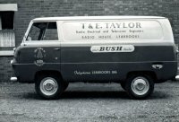 T. & E. Taylor, Radio and Telvision Dealer, Leabrooks. The new van purchased by T & E Taylor, Leabrooks. Note the telephone number Leabrooks 186