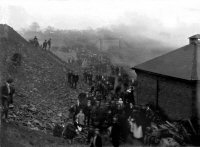 Coal Pickers at Cotes Park Colliery during the Miners strike