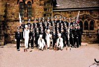 The Black Diamonds Band outside St. Thomas Church Somercotes