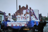 The Somercotes Junior School Float in the Silver Jubilee Parade in 1977