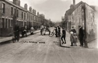 Postcard showing the junction of Leabrooks Road and Victoria Street before the Building Society building was erected.