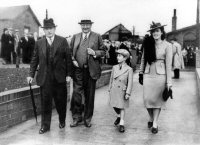 The Moorewood Family on a visit to the Swanwick Colliery date not known.