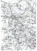 Mining Map of Somercotes Riddings and Birchwood areas showing the positions of the early mines