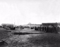Storage yard at Riddings Ironworks for the large cast iron pipes