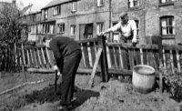 Charlie Smith at his garden in Pennytown