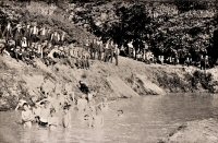 Early photograph of young Boys swimming in Pennytown Pond