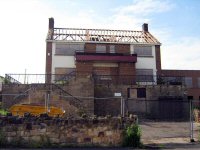 The Riffle Volunteer on Birchwood Lane during demolition