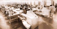 The Aertex /Viyella factory working stations on the production line thought to be early 1960s