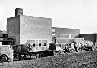 Lorries delivering kniting machines to the new Dalkeith factory in 1964