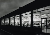 Night view of workers at the Dalkeith factory