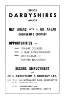 John Darbyshire & Co. Ltd. Somercotes Advertisement 1966. John Darbyshire begins in Ripley. The company was founded prior to 1932, as it appears in Kelly's Directory for that year listed at Croft House, Derby Road, as an explosives merchantsÃ‚Â. The engineering plant at Somercotes produced agricultural machinery and other engineering Products.