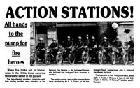 Newspaper report on the Somercotes Fire Service in the 1940's.