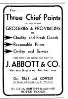 Free Press Newspaper advertisement for Abbott's of Somercotes 1936.