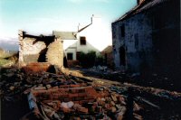 Victoria Cottages Lower Birchwood pictured during demolition.