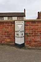 Alfreton Parish milestone on Somercotes Hill photograph 2018.