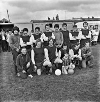 Ripley & Heanor Newspaper photograph, Gala opening of Somercotes Athletic Football Ground 31st August 1971.