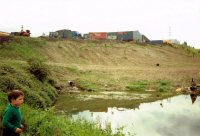 Pennytown Fishing Pond with Industrial Estate in background 1964.