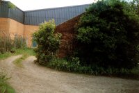 The remains of one of the Cotes Park Farm buildings photographed in 1992