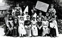 Somercotes Junior School Plat the Burgers of Calais circa 1930s.