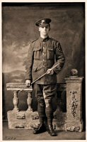 William Roberts a Somercotes Soldier who fought in the Great War, William joined the Welsh Regiment and was later transferred to the Machine Gun Corp. Pictured here in his Machine Gun Corp Uniform.