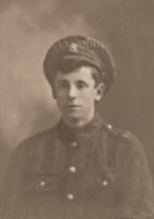 William Roberts of Somercotes who joined the Welsh Regiment and was later transferred to the Machine Gun Corps. Photograph of him in the Welsh Regiment Uniform.