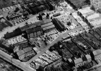 Aerial View of Riddings showing Evans Concrete Works and surrounding area date not known.