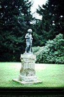 An ornamental Statue in the grounds of Riddings House circa 1970's.