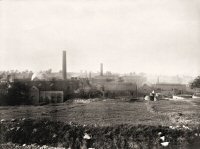 1900's photograph of James Oakes & Co. Riddings Ironwork's at Pye Bridge taken from an unusual position.