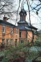 Riddings House Clock Tower and inner courtyard, circa 1970's.