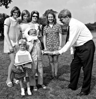 Fancy Dress awards at the Y.C. Charity Garden Party at Riddings 10th August 1970 (Ripley & Heanor Newspaper photograph).