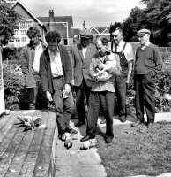 Riddings Man's TV Play features local Pigeon fanciers 5th August 1971 (Ripley & Heanor Newspaper Photograph).