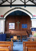 Birchwood Chapel 2019 photograph taken from the upper gallery level looking over the Chapel body.